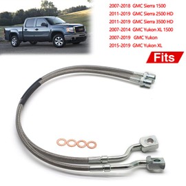 89370 Front Stainless Brake Lines For Chevy Silverado GMC Sierra 2007-2019 1500/2011-2019 2500/3500HD