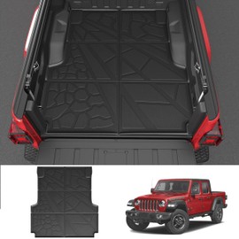 KARPAL Truck Bed Mat Fit for 2020-2024 Jeep Gladiator (5ft Bed), All-Weather TPE Cargo Bed Liner for Jeep Gladiator JT Accessories