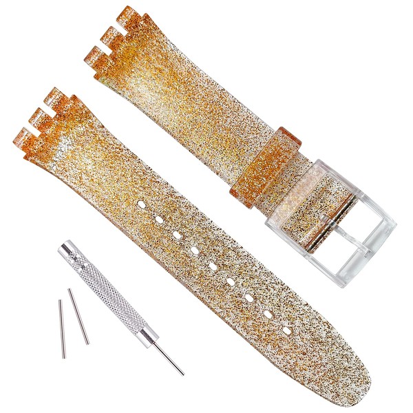 GREENOLIVE Ultra-thin Replacement Waterproof Silicone Rubber Watch Strap Watch Band