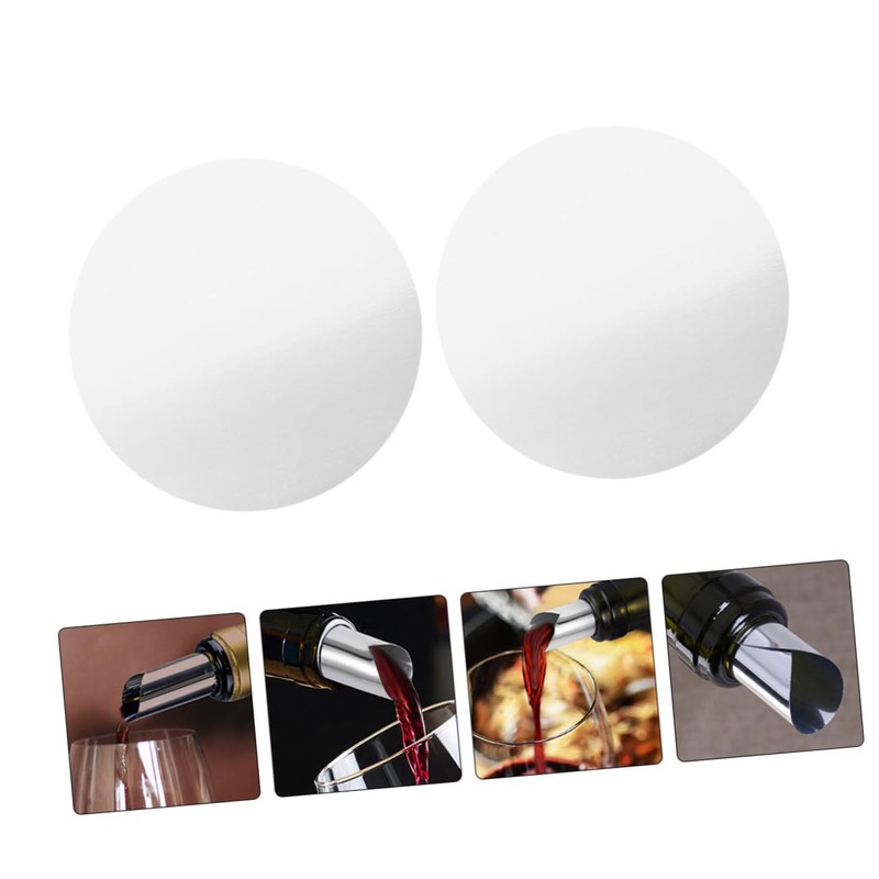 Ciieeo 30pcs Silver Disc Wine Pourer Discs Drip Stop Pour