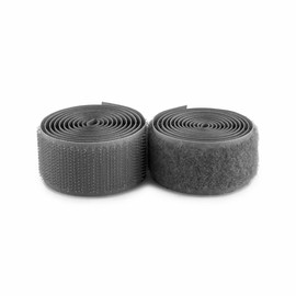 1 Inch Gray Hook & Loop Sew On Fastener - Non-Adhesive 1 Yd Length Nylon Hook & Loop Tape for Fabric - Military, Form Bags, Clothes, Shoes, Backpacks, DIY Craft