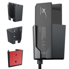 ISEKIE New Upgraded Starlink Ethernet Adapter Wall Mount Bracket Back Glue＆Expansion Screw Installation Sturdy ABS Holder Stability Lightweight Easy to Fix Compact Design with Mounting Kit Black