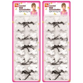 16 Pcs Hair Ties 20mm Ponytail Holders Elastic Colorful Cartoon Design Hairband Accessories for Kids Children Girls Women All Ages (Baby Angel - White)