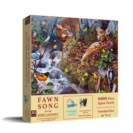 SUNSOUT INC - Fawn Song - 1000 pc Jigsaw Puzzle by Artist: Jerry Gadamus - Finished Size 20" x 27" - MPN# 49040
