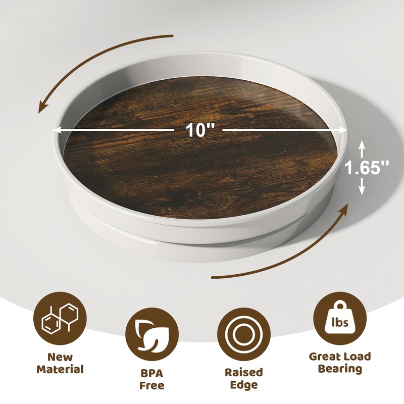 LAMU 2 Pack 10 inch Lazy Susan Organizer, Lazy Susan