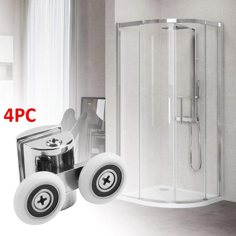 Holdfiturn 4Pcs Shower Door Rollers - Zinc Alloy Shower Door