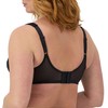 Bali Women's Satin Tracings Minimizer Underwire Bra, Black, 40C
