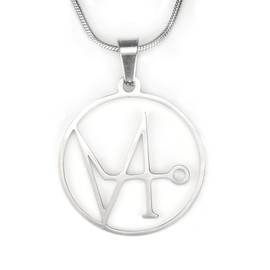 Ann Claridge Sigil of Archangel Gabriel Necklace, 20" Stainless Snake Chain with Powerful Saint Gabriel Sigil Charm Pendant