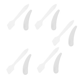 FRCOLOR 20 Pcs Small Crescent Cream Spoon Plastic Spoons Facial Spatula Skincare Makeup Mini Cosmetic Spatula Creme Makeup Face Cream Spoon Skin Care Supply Cosmetic Spoon Cream Applicator