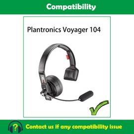 ACCOUTA Earpads Cushion Compatible with Plantronics Voyager 104 Headset Ear Pads Replacement with Softer Protein Leather and Memory Foam