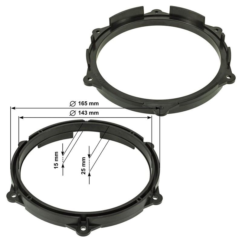 tomzz Audio 2849-003 Speaker Rings Adapter Brackets Compatible with Seat