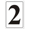 i-CowFun Premium Aluminum Number Signs 2, Metal 12" X 8"