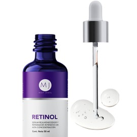 MIST JEWEL Serum Facial Retinol (Vit A), Ácido hialurónico, Vitamina C, Vit E, B5, hidratante y reparador | Suero para hombres y mujeres Anti manchas Nocturno, cuidado facial iluminador e hidratante de alta efectividad 50ml