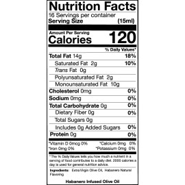 In Love Gourmet Habanero Natural Flavor Infused Olive Oil Spice up your Fish, Chicken, Veggies. - 8.5 oz