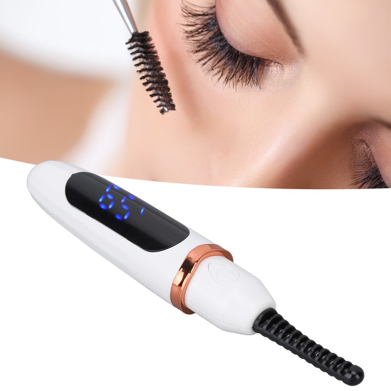 Heated Eyelash Curlers Long Lasting Curling Digital Display Temperature Fast