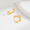 18K Gold Plated Chunky Hinge Earrings Sleep Safety Small Hoop