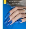BURANO Reflective Glitter Gel Nail Polish, Royal Blue UV LED