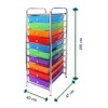 Seville Classics Carro Multiusos Auxiliar Seville 10 Cajones De Colores