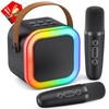Karaoke Machine for Kids Adults, Portable Bluetooth Mini Karaoke Microphone