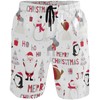 visesunny Cute Christmas Character Summer Men's Swim Trunks Quick Dry