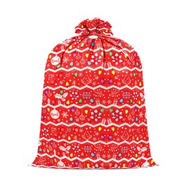Oversized Bicycle Christmas Gift Bags 80"x60" Plastic Jumbo Gift Bag Present Bag Xmas Big Gift Wrapping Bags XXL Kids Extra Large Gift Bags Reusable Noel Birthday Party Favors Goody Bags Red