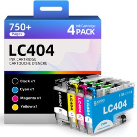 Skydo LC404 MFC-J1205W LC404XL Ink Cartridges Replacement Compatible for Brother LC 404 LC404XL LC-404 Work with MFC-J1205W MFC-J1215W MFC J1205W J1215W Printer (4 Pack, Black Cyan Magenta Yellow)