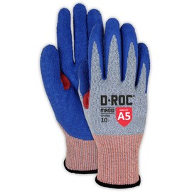 MAGID D - ROC 13 - Gauge Non - Marring Crinkle Latex Coated Cut Resistant Work Glove - Cut Level A5-5/XXS, 12 Pairs