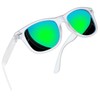 Joopin Green Sunglasses for Men Polarized Womens Sunglasses Matte Clear