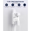 kakahigh Wall Outlet Extender with Screw, 8 Way Outlets with