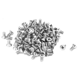sourcing map M3 x 6mm Phillips Flat Head Countersunk Bolts Machine Screws 100pcs