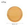 sourcing map 4PCS Mosaic Bamboo Coasters, 2.5 Inch Blank Base