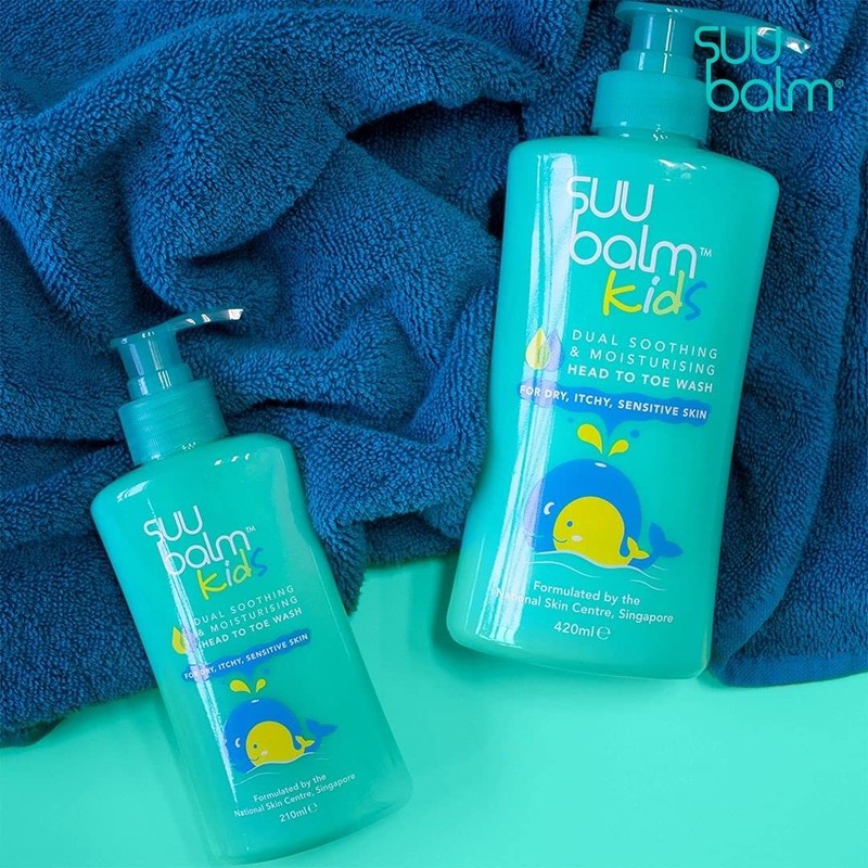 Suu Balm Kids - Soothing Moisturiser Cream Body Wash -