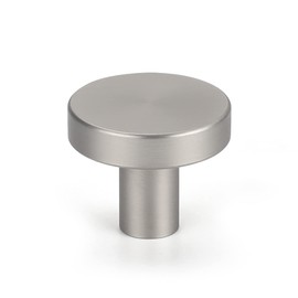 homdiy 10 Pack Brushed Nickel Drawer Knobs Round Kitchen Cabinet Knobs Metal Dresser Knobs Cabinet Handles for Desk Drawers Cupboard