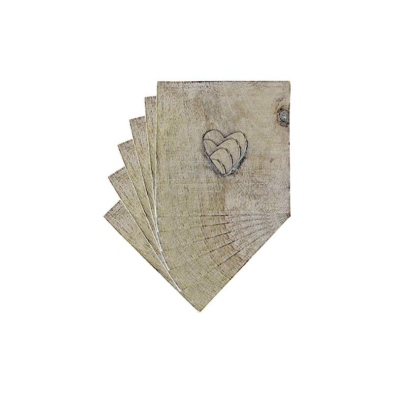 The Home Fusion Company 6 x Vintage Shabby Chic Wooden