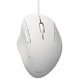 ELECOM Mouse SHELLPHA Wired, Silent, 5 Buttons, Size S, Antibacterial, White M-SH21UBSKWH