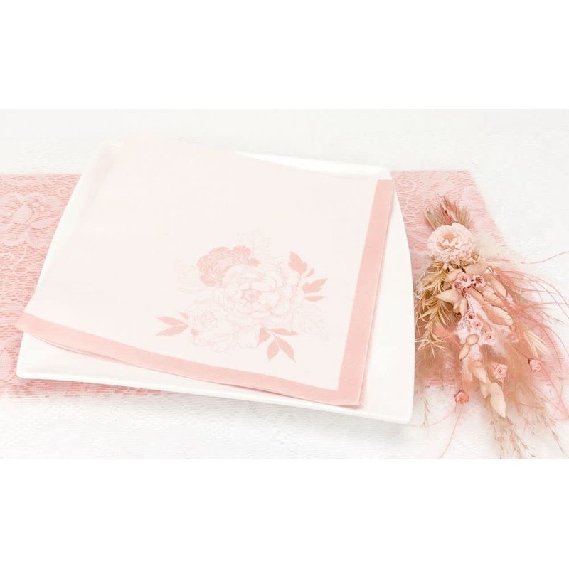 50 Napkins Flower 40 x 40 cm Fabric-Like Airlaid –