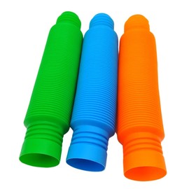 alldoro 60331 Flexi Pop Tubes, Sensory Toy, Extendable Length Tubes 21-67 cm, 4.5 cm Diameter, Pack of 3