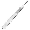 Scalpel Handle Flat Design, Plain with Grip Grooves - Stainless