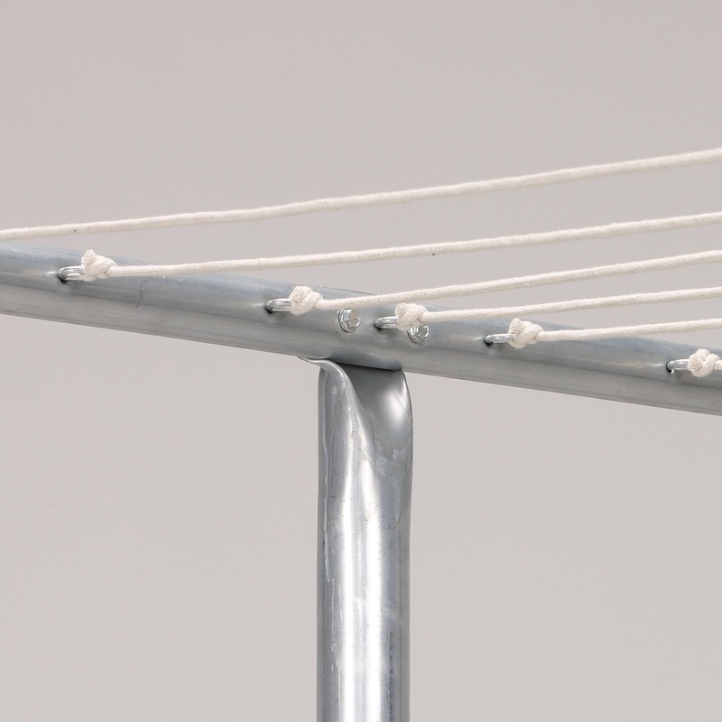 Household Essentials Steel Outdoor Clothesline Single T-Post, Silver