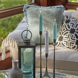 Root Candles 4-Count Unscented Dinner Candles Dripless Beeswax Enhanced Grecian Collenette Boxed Candle Set, 9-Inch, White