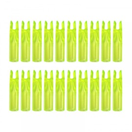 DONGKER 20pcs Arrow Tails, 0.24" Colorful Plastic Arrows Nocks Insert Tail Insert Nocks for Arrows DIY Hunting Shooting