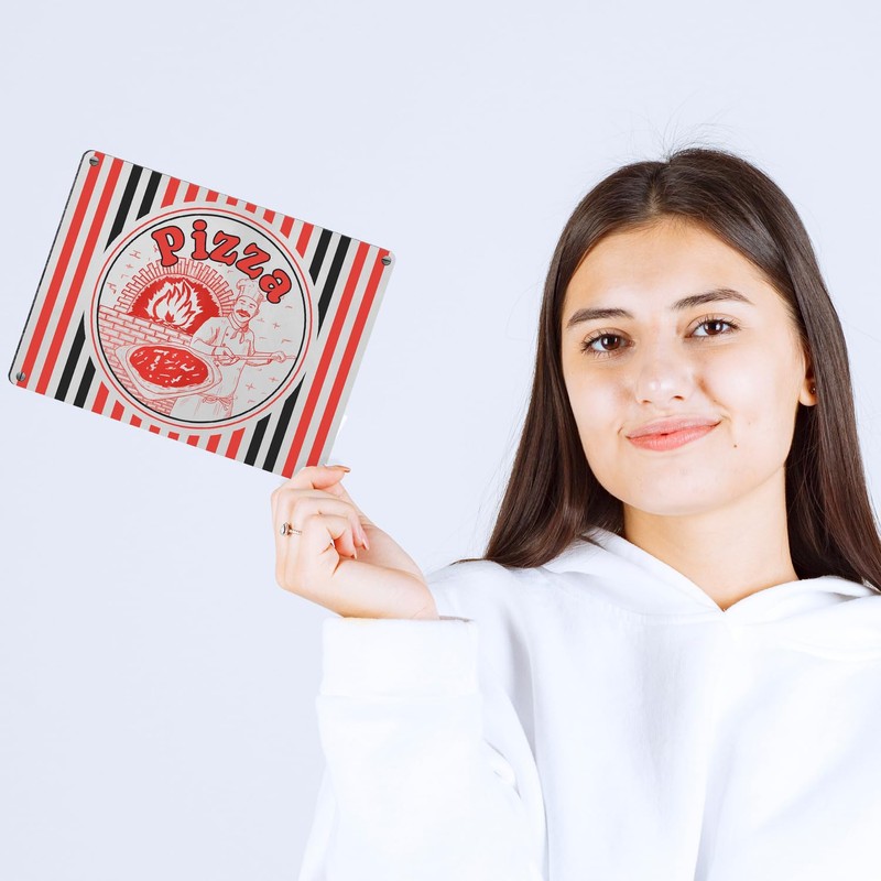 Pizza Box Metal Sign 15 x 20 cm for Pizza