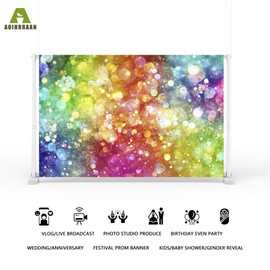 Aoihrraan 3 x 2 m Bokeh Halos Background Colourful Glitter Sparkle Sequins Scene Photography Background New Year's Eve Family Party Wedding Shoots Children Adults Personal Portrait Photo Props