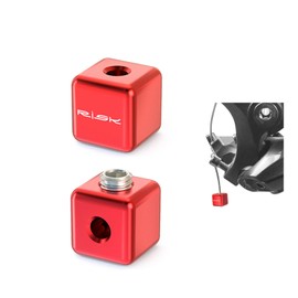 Bike Cable End Caps, Alloy Cable Crimps for Road & Mountain Bicycles - Includes Square Wire Tail Caps, Machine Meter Screws & Hexagonal Spanner | Durable & Secure Brake/Shift Cable End Tips