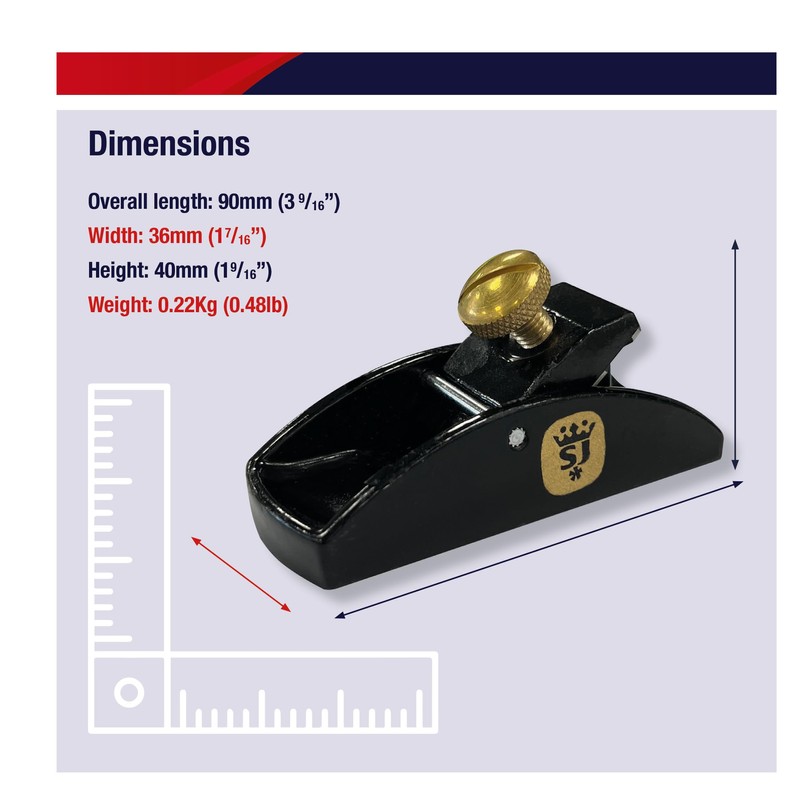 Spear & Jackson CTP3 Carpenters' 3" Trimming Plane