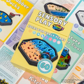 Learning Through PLAYtrays 60 Sensory Play Idea Cards – Tuff Tray Flash Cards for Sensory Bins, Play Trays, Toddler Activities, Sand & Water Table, STEM & Autism Support, Sensory Aids for Kids School