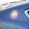 Cute Rainbow Happy Easter Egg Automotive Car Window Locker Circle