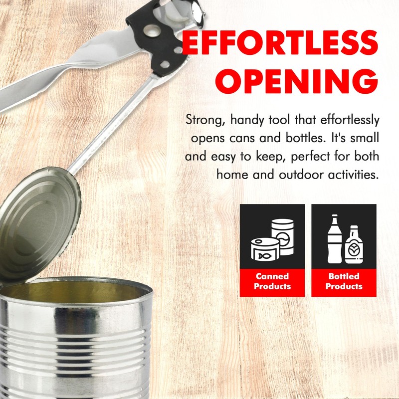 Chef Craft Select Can Opener with Bottle Opener, 7 Inch,