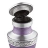 Reminded Small Cremation Keepsake Urn for Human Ashes, Lavender and