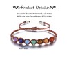 GEHECRST Gemstone 7 Chakra Bracelet Healing Stones Bracelet Adjustable Bracelets